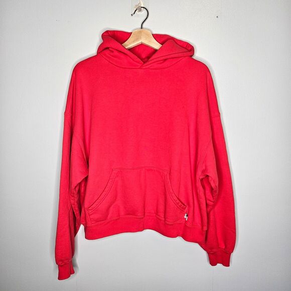 AKIMBO Club Hoodie Sweatshirt Strawberry Red S Oversized Heavyweight Cotton Boxy - Picture 1 of 9